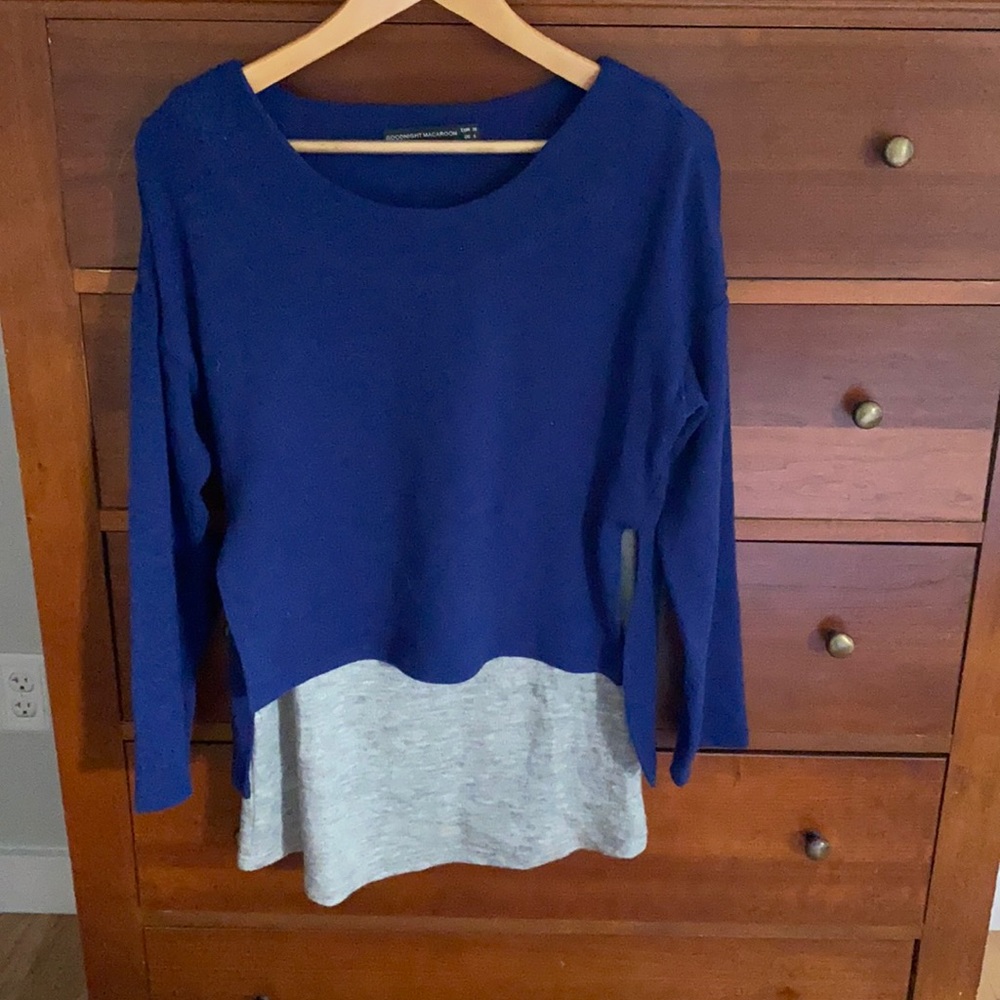 Goodnight Macaroon two tone sweater